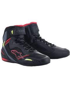 Alpinestars Faster-3 Rideknit Shoes Black Red Yellow Fluo 136