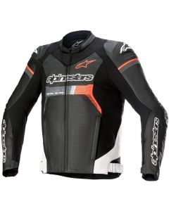 Alpinestars GP Force Airflow Leather Jacket Black White Red Fluo 1231