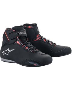 Alpinestars Sektor Waterproof Shoes Black Dark Gray Red Fluo 1118