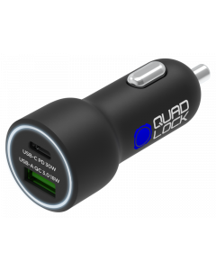 Quad Lock Dual USB (C+A) Car Charger 48W