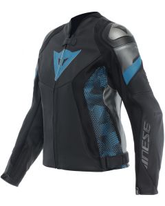 Dainese Avro 5 Leather Jacket Women Black/Teal/Anthracite