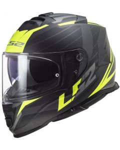 LS2 FF800 Storm II Nerve Mat Black H-V Yellow