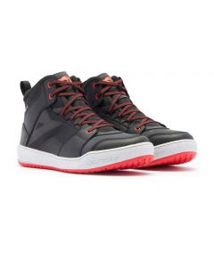 Dainese Suburb D-WP Shoes Black/White/Red-Lava A66