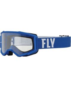 FLY RACING Focus Goggle Blue/White - Clear Lens