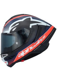 Alpinestars Supertech R10 Team Black Carbon Red Fluo Dark Blue Matt