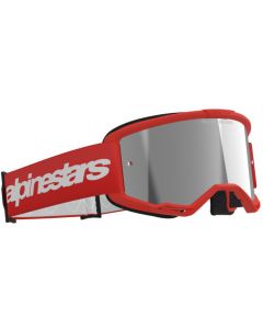 Alpinestars Vision 3 Wordmark Goggle Red/Mirror Silver