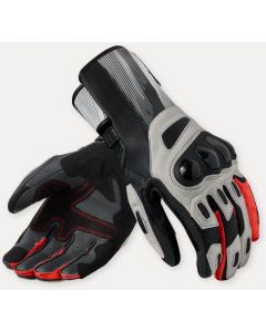 REV'IT Metis 2 Gloves Light Grey/Neon Red