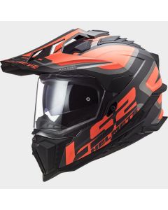 LS2 MX701 Explorer Alter Matt Black Fluo Orange