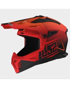 LS2 MX708 Fast II Duck Matt Orange Red