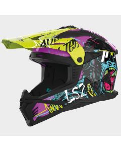 LS2 MX708 Fast II Gorilla Purple Fluo Yellow