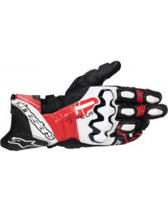 Alpinestars GP Plus R V3 Leather Gloves Black White Bright Red 1304